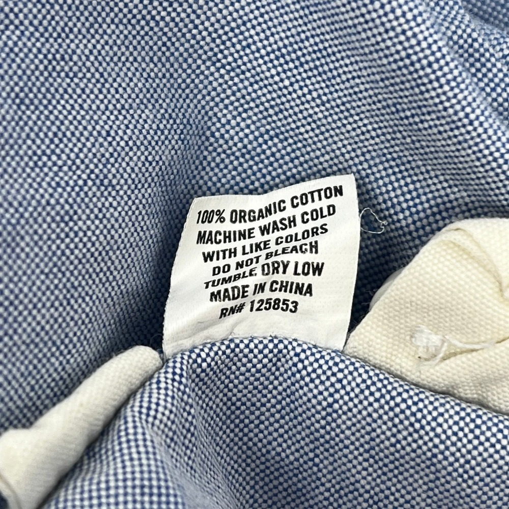 Taylor Stitch Mens Blue Organic Cotton Oxford Button Down Shirt Size 42 Large - Picture 5 of 8